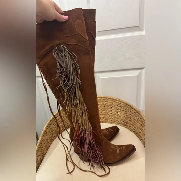 Junk Gypsy by Lane Women’s Heeled Boots Spirit Animal Brown JG0022D Size 7 - Picture 5 of 8